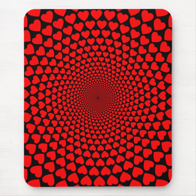 Hearts Mandala Design Mouse Mat (Front)