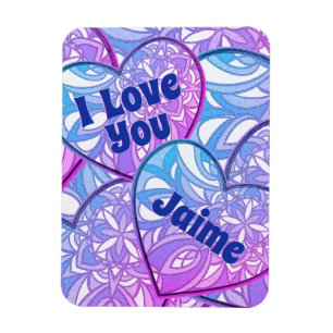 Hearts Mandala I Love You  Magnet