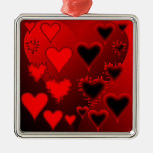 Hearts Metal Tree Decoration