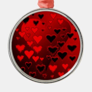 Hearts Metal Tree Decoration