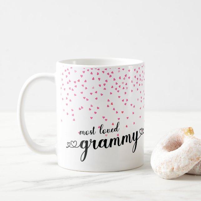 Hearts Most Loved Grammy Coffee Mug (With Donut)