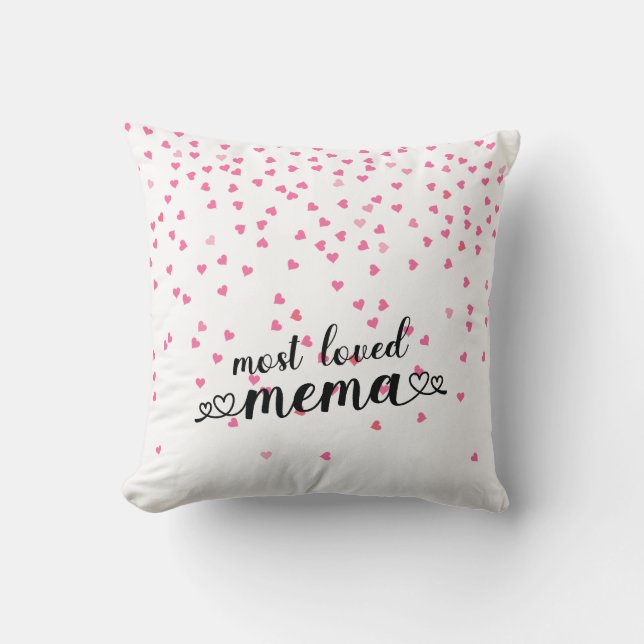 Hearts Most Loved Mema Cushion (Front)