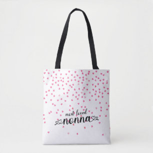 Hearts Most Loved Nonna Tote Bag