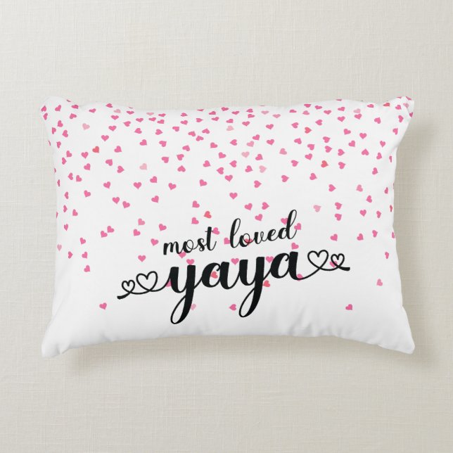 Hearts Most Loved YaYa Decorative Cushion (Front)