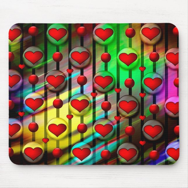 Hearts Mouse Mat (Front)