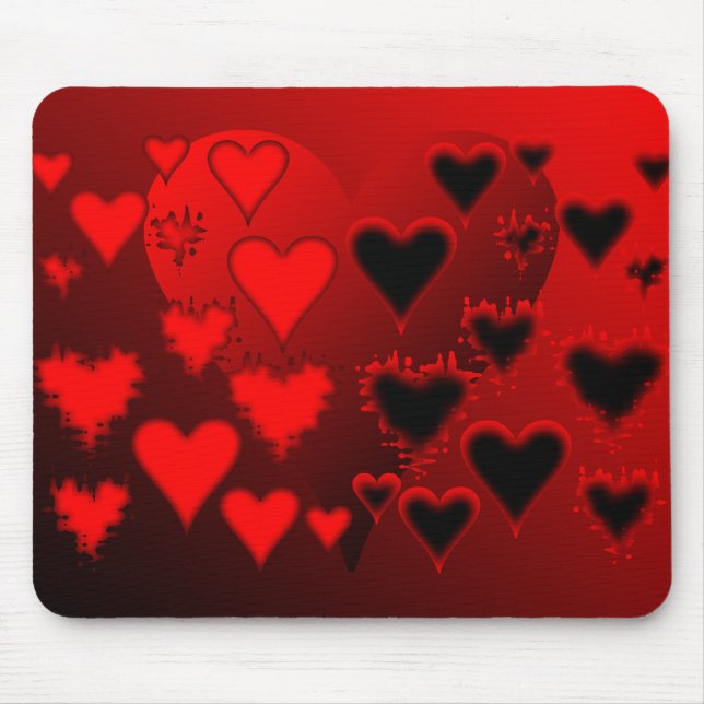 Hearts Mouse Mat (Front)