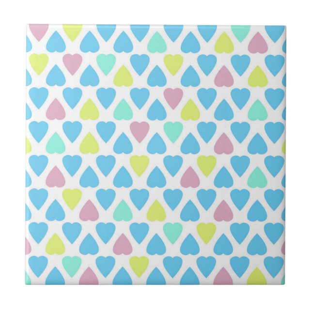 Hearts multicolor tile (Front)