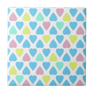 Hearts multicolor tile