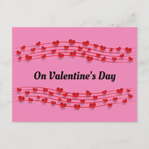 Hearts Music Notes Postcard