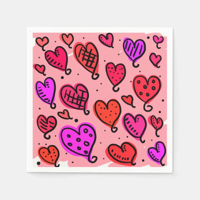 Hearts Napkin (Front)