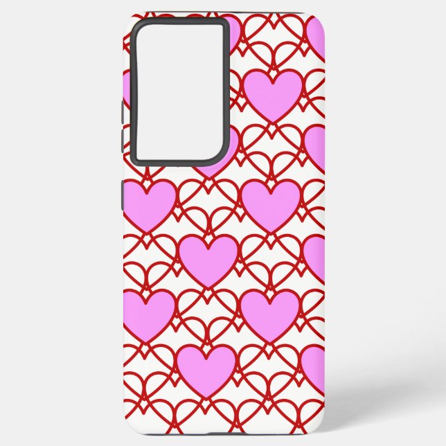 Hearts net samsung galaxy s21 ultra case (Back)