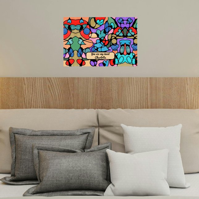 HEARTS NEUROGRAPHIC DIGITAL WATERCOLORS POSTER (Creator Uploaded)