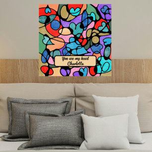 HEARTS NEUROGRAPHIC DIGITAL WATERCOLORS POSTER