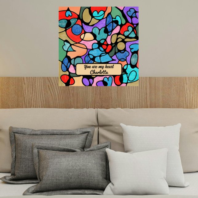 HEARTS NEUROGRAPHIC DIGITAL WATERCOLORS POSTER (Creator Uploaded)