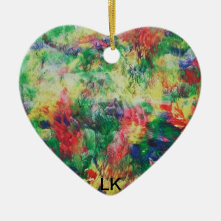 hearts of colour ceramic tree decoration