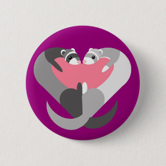 Hearts of Ferrets Button