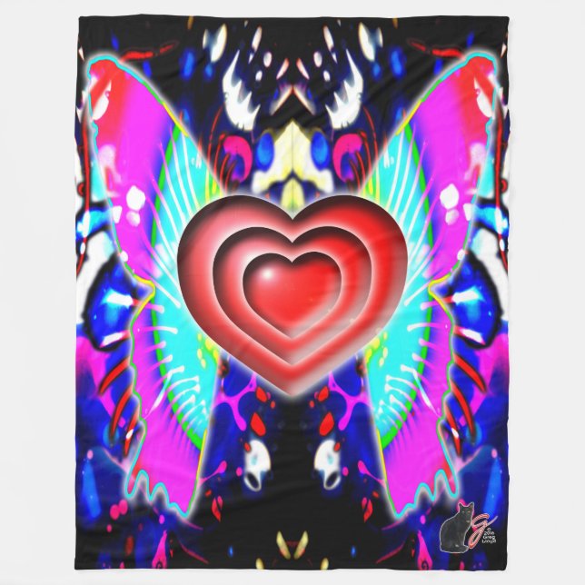Hearts Of Glys Fleece Blanket (Front)