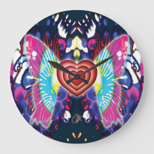 Hearts Of Glys Large Clock