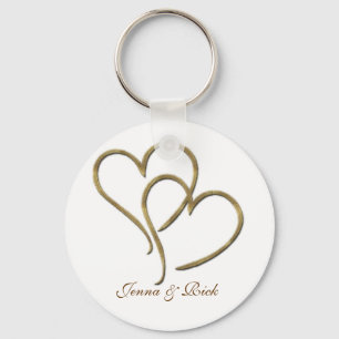 Hearts of gold key ring