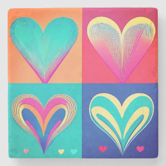 Hearts of Harmony Stone Coaster