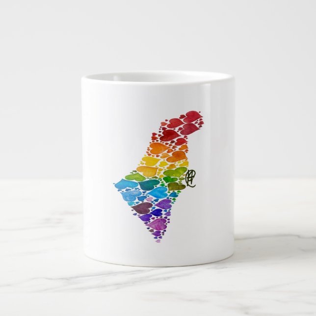 Hearts of Israel Oversized Mug  (Front)
