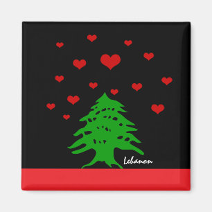 Hearts of Lebanon & Lebanese flag fashion / Love Magnet