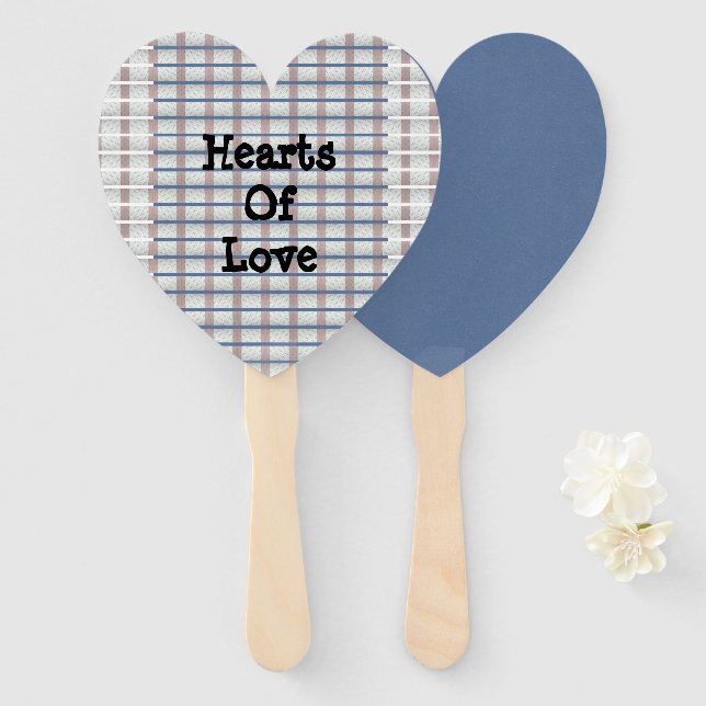 Hearts Of Love Hand Fan (Front and Back)
