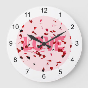Hearts Of Love Large Clock