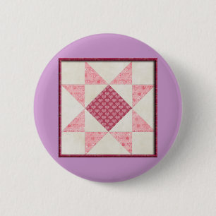 Hearts of Love Quilt 6 Cm Round Badge
