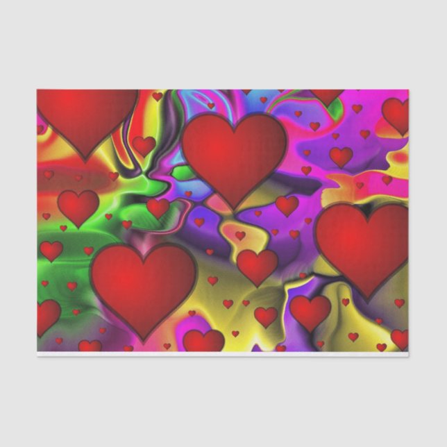 hearts of love tissue paper (Front)