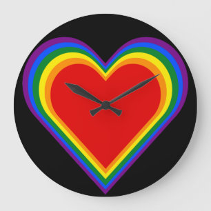 Hearts of Pride Large Clock