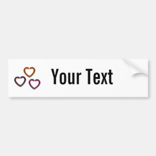 Hearts of Three Bumper Sticker