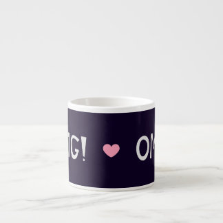 Hearts, OMG text, cute pattern Espresso Cup