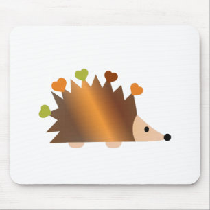 Hearts on a Hedgehog Mouse Mat