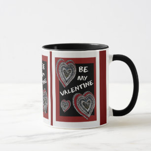 Hearts on Chalk Board Mug