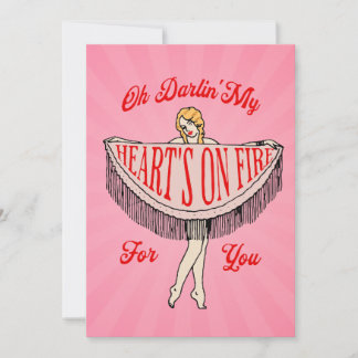 Heart's On Fire Flat Holiday Card