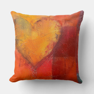 Hearts on Fire Red HeartThrow Pillow