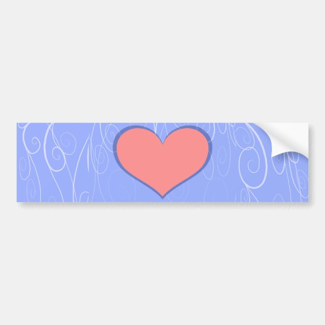 Hearts on Swirls Bumper Sticker (Front)
