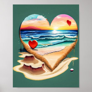 Hearts on the Beach Poster