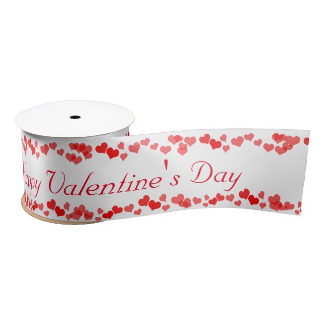 Hearts on Top and Bottom Valentine's Day  Satin Ribbon (Spool)