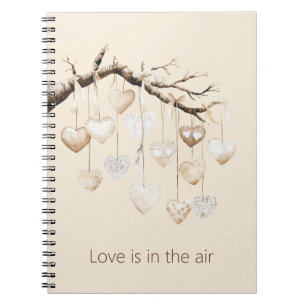 Hearts on Tree Branch Love Notebook