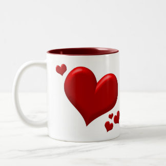 Hearts - ONE Two-Tone Coffee Mug