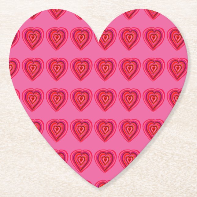 Hearts Paper Coaster (Front)