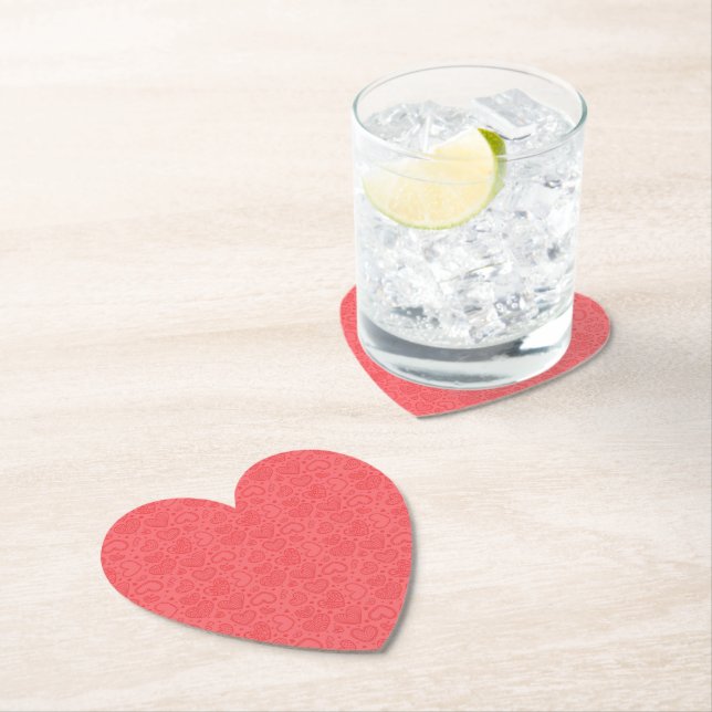 Hearts Paper Coaster - Love (Insitu)