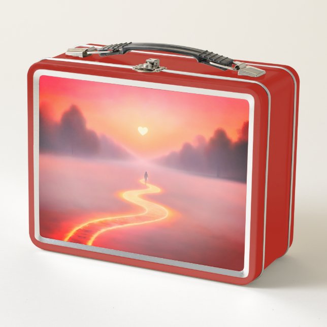 Heart's Path Lunch Box: Let Your Inner Light Guide Metal Lunch Box (Front)