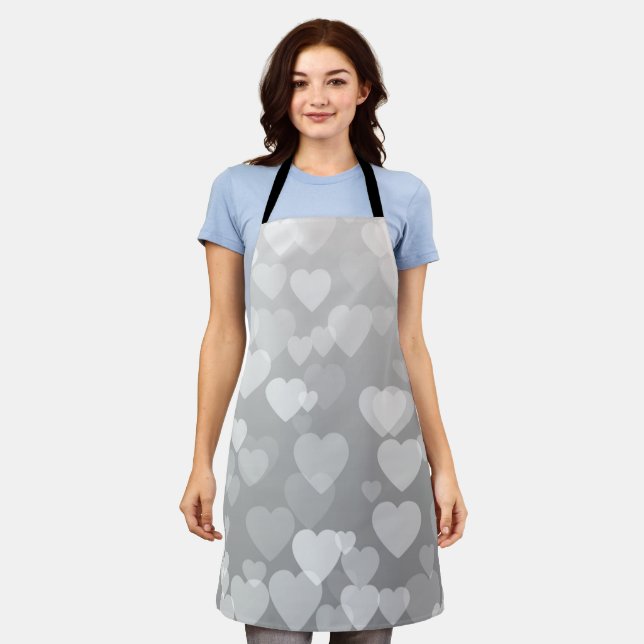 Hearts Pattern 17 Apron (Worn)