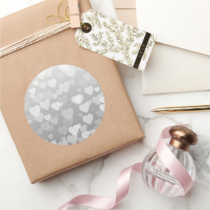 Hearts Pattern 17 Classic Round Sticker