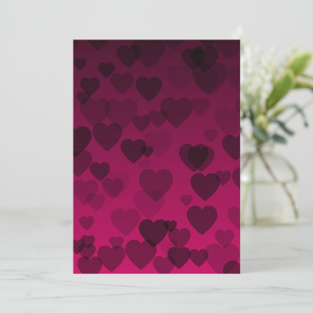 Hearts Pattern 18 Thank You Card (Standing Front)