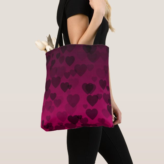 Hearts Pattern 18 Tote Bag (Close Up)