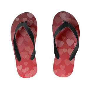 Hearts Pattern 19 Kid's Flip Flops